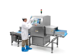 Eagle Pi Machine being used to show Plan Automation's benefits on metal and x-ray inspection machines. 